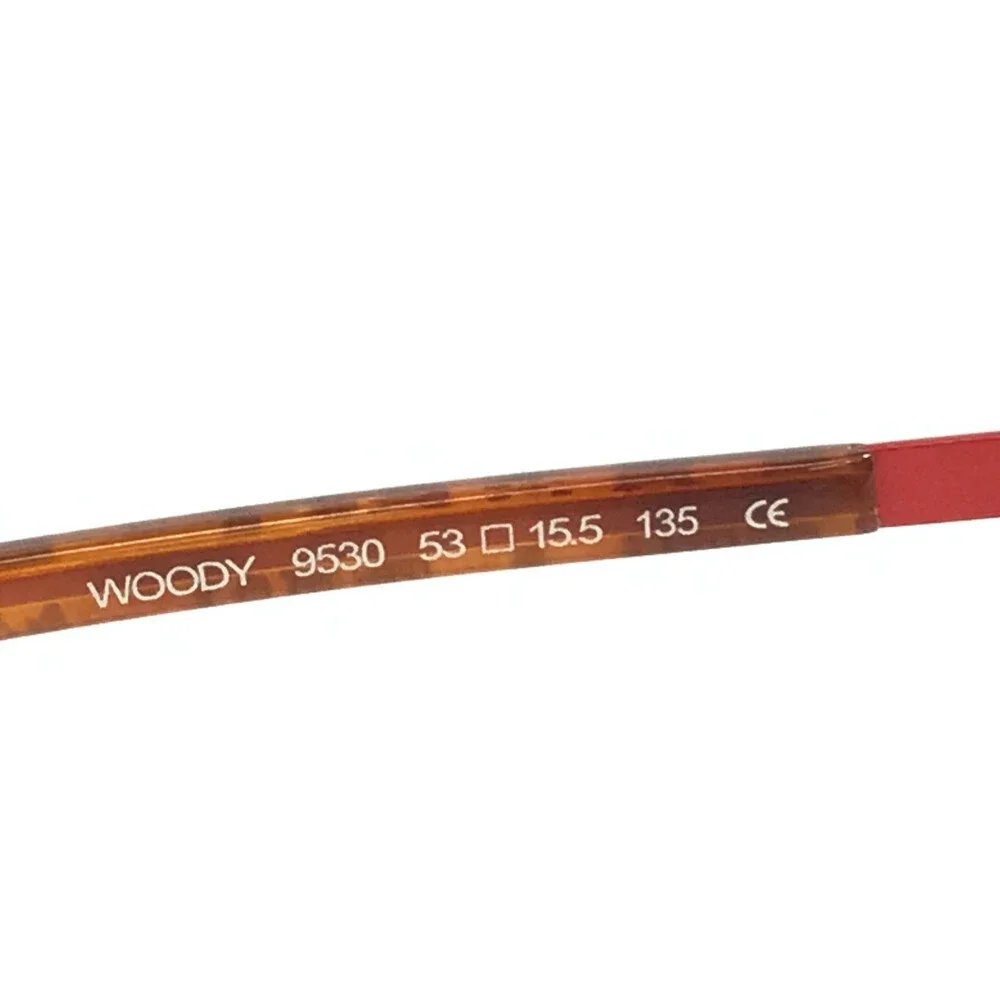BOZ Eyeglasses Frames WOODY 9530 Brown Panther Red Matte Striped 53-15.5-135